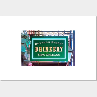 Bourbon Street Drinkery Sign Posters and Art